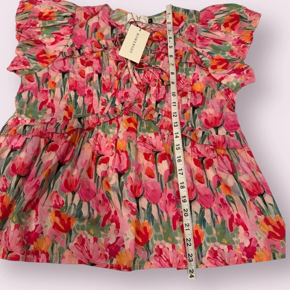 Tulips Ruffle Top Red - Picture 10 of 14